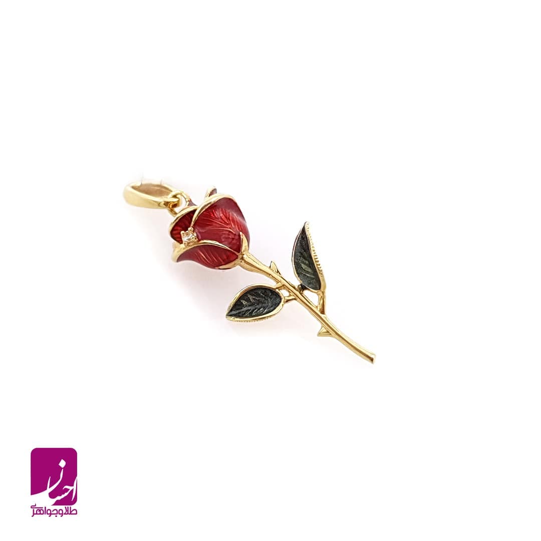 مدال گل رز عشق انارکی (وزن مینا دارد)