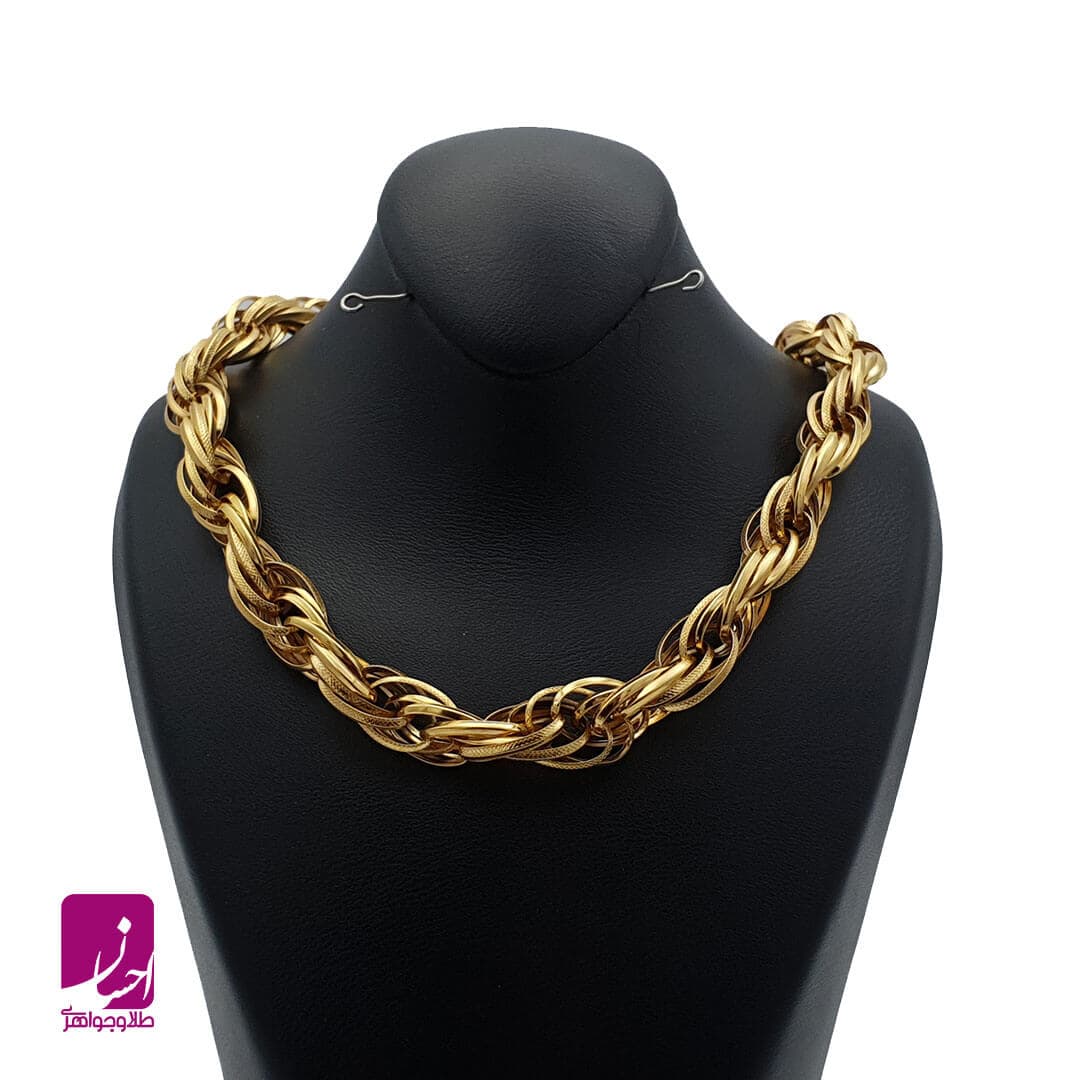 گردنبند طلا زنانه زنجیری درشت کم اجرت